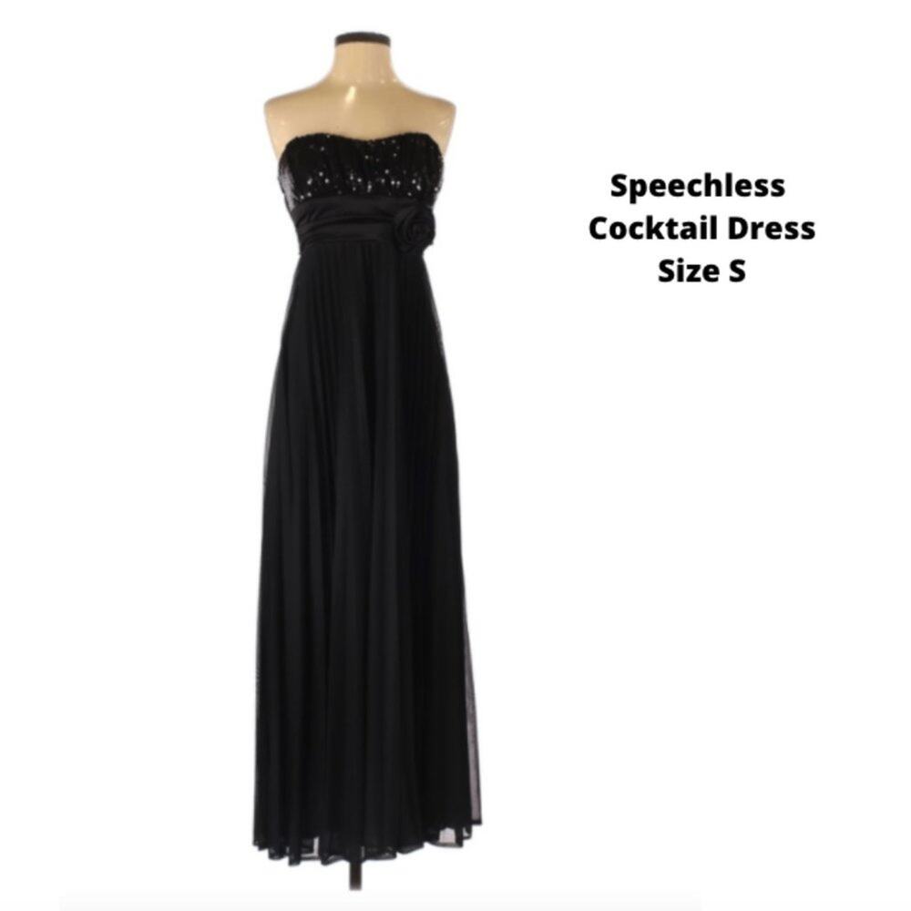 Speechless black maxi sequins Cocktail Dress SMALL | S